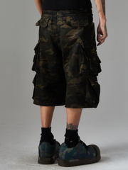 BaseVest - Men's Camouflage Wide-Leg Shorts