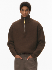 Thistle - Half-Zip High-Neck Knit Sweater