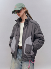 Explorer - Unisex Patchwork Pocket Stand Collar Insulated Jacket
