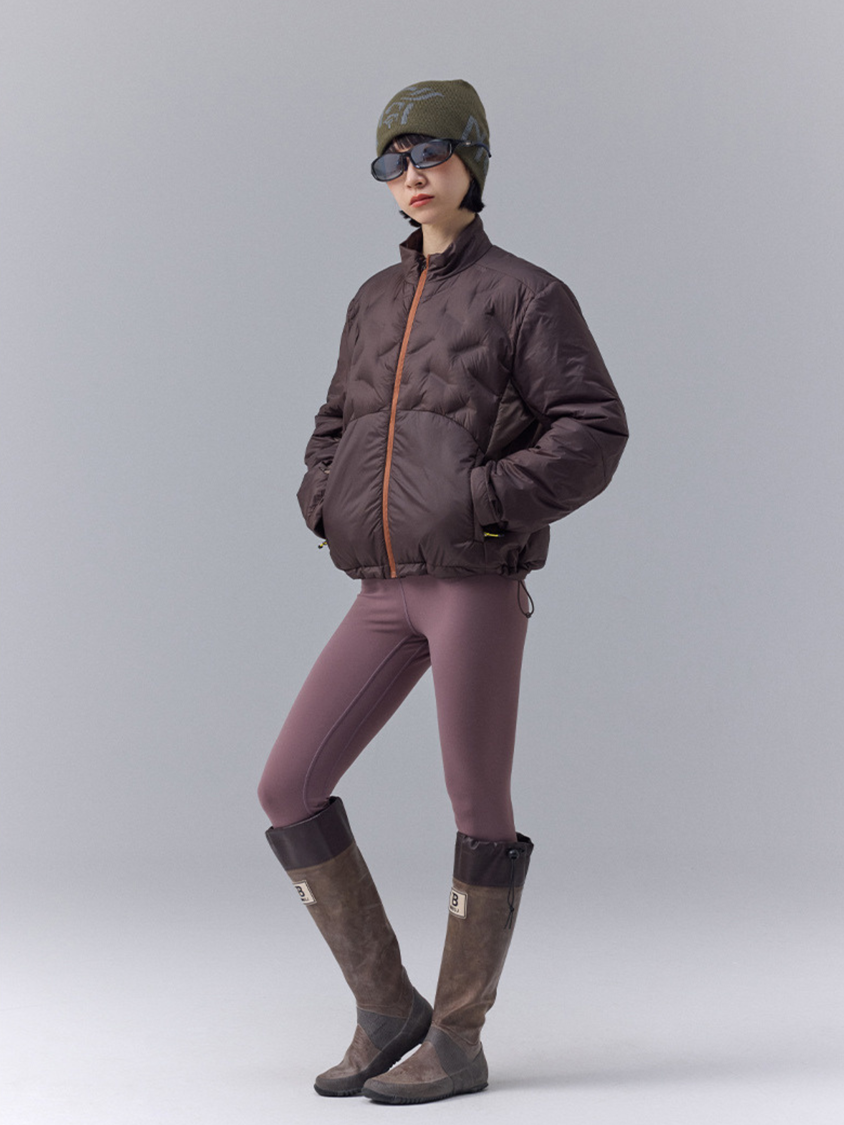 DryBench - Unisex Spliced Collar Outdoor Down Jacket