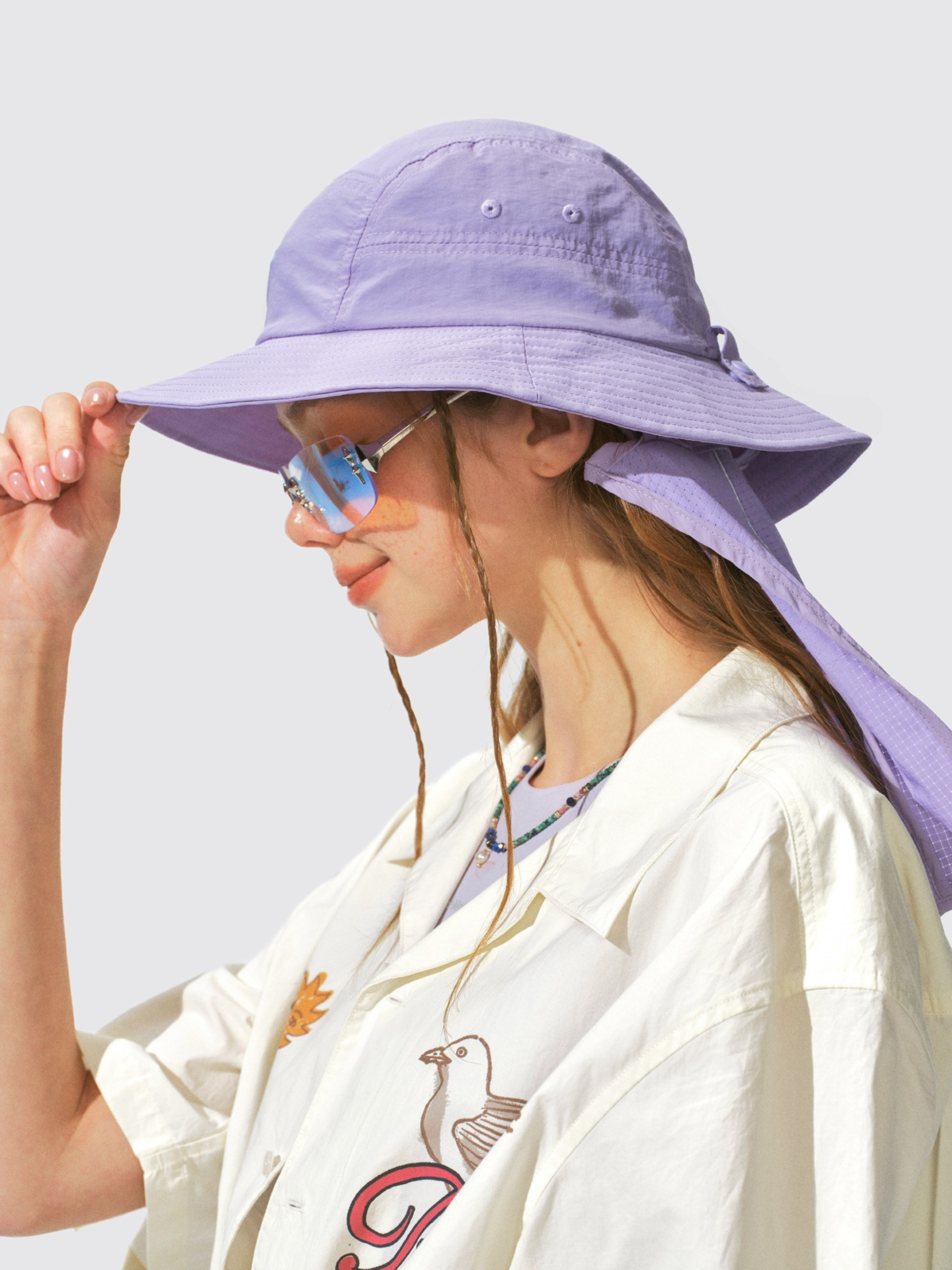 Driftclaw - UV Protection Detachable Neck Sun Flap Bucket Hat