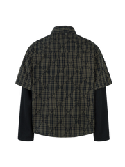 WaterPod - Men's Layered Plaid Relaxed Shirt