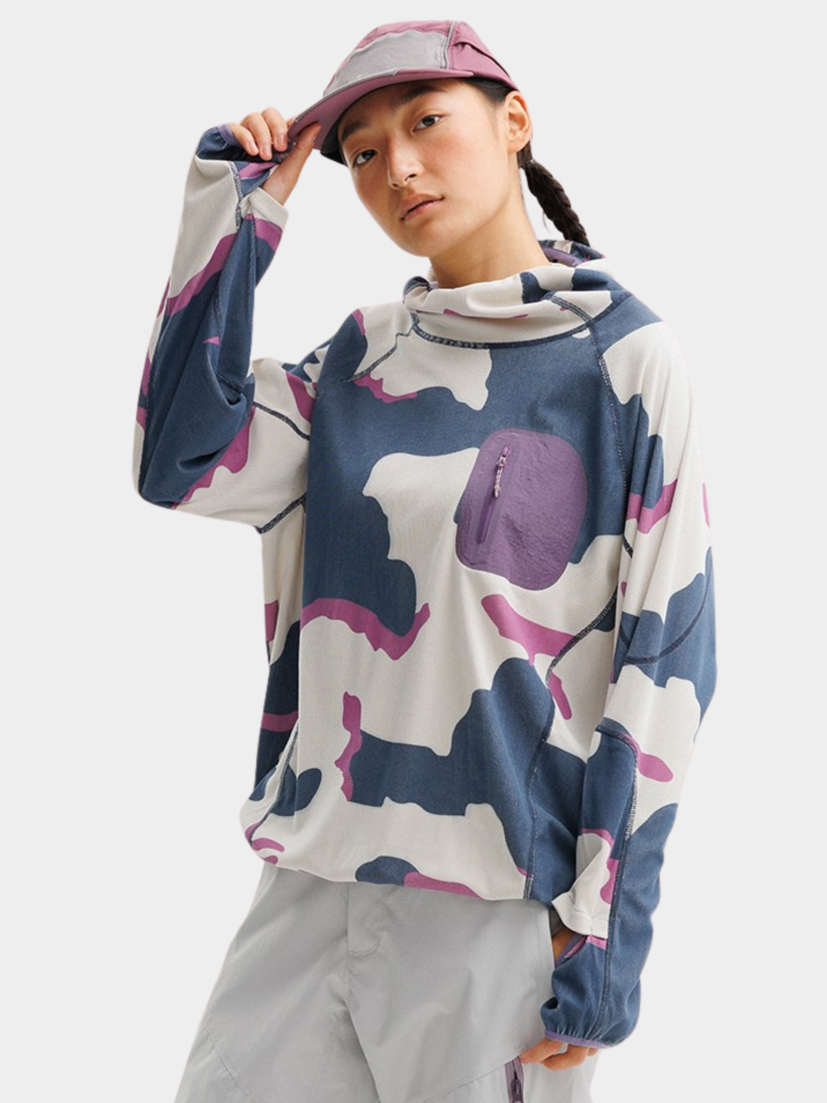 Crag - Moisture-Wicking High Neck Hoodie Base Layer