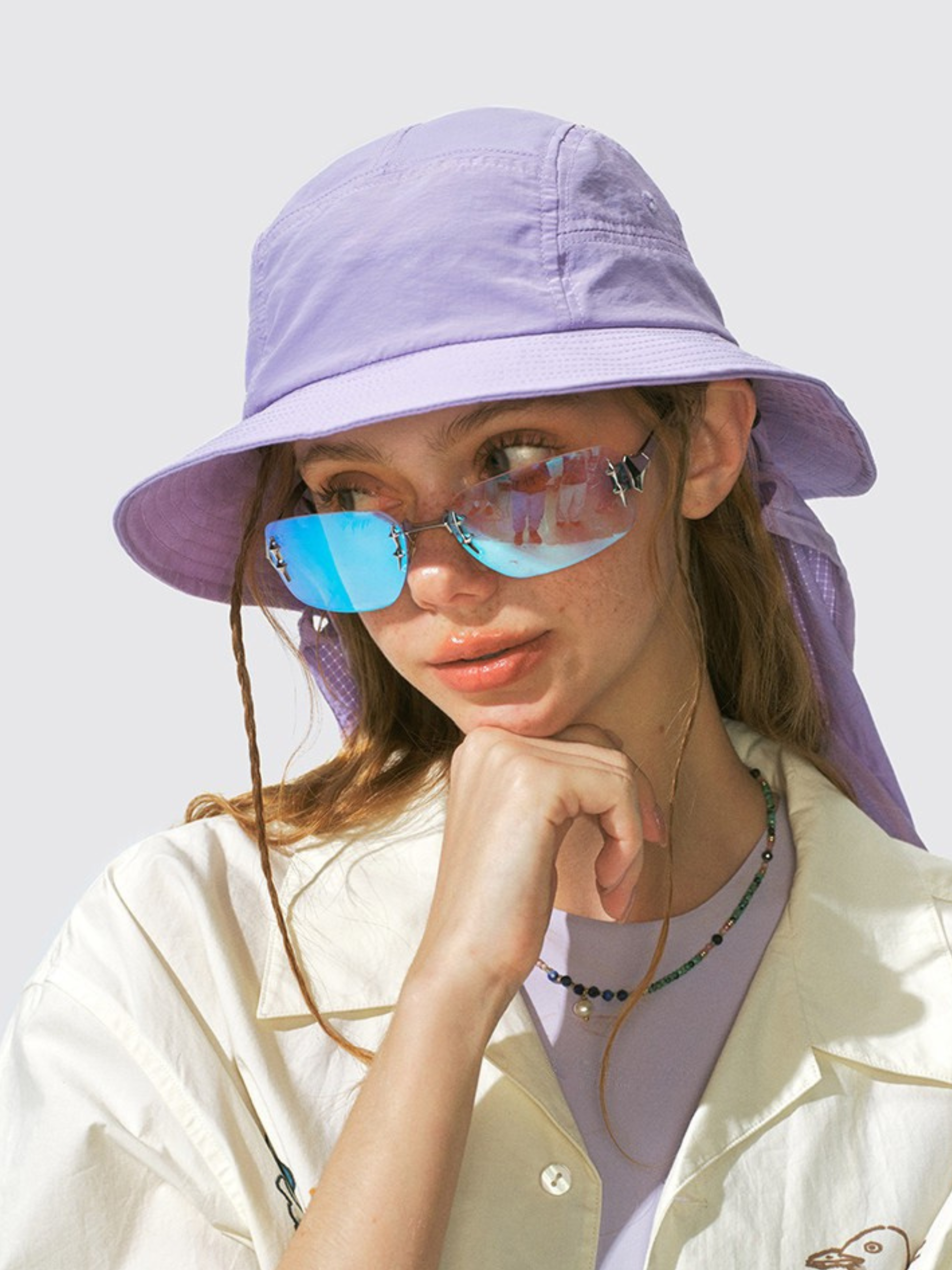 Driftclaw - UV Protection Detachable Neck Sun Flap Bucket Hat