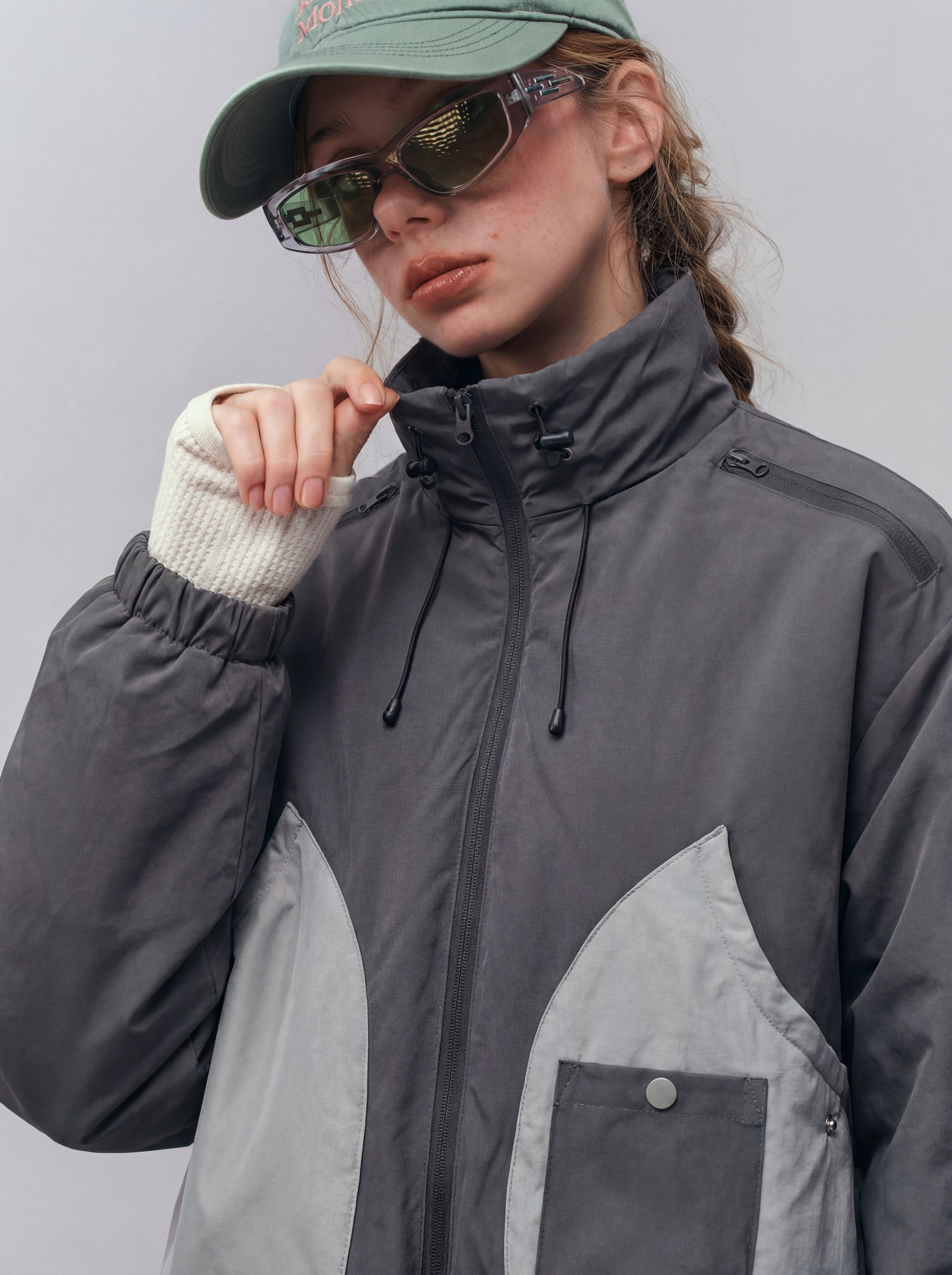 Explorer - Unisex Patchwork Pocket Stand Collar Insulated Jacket