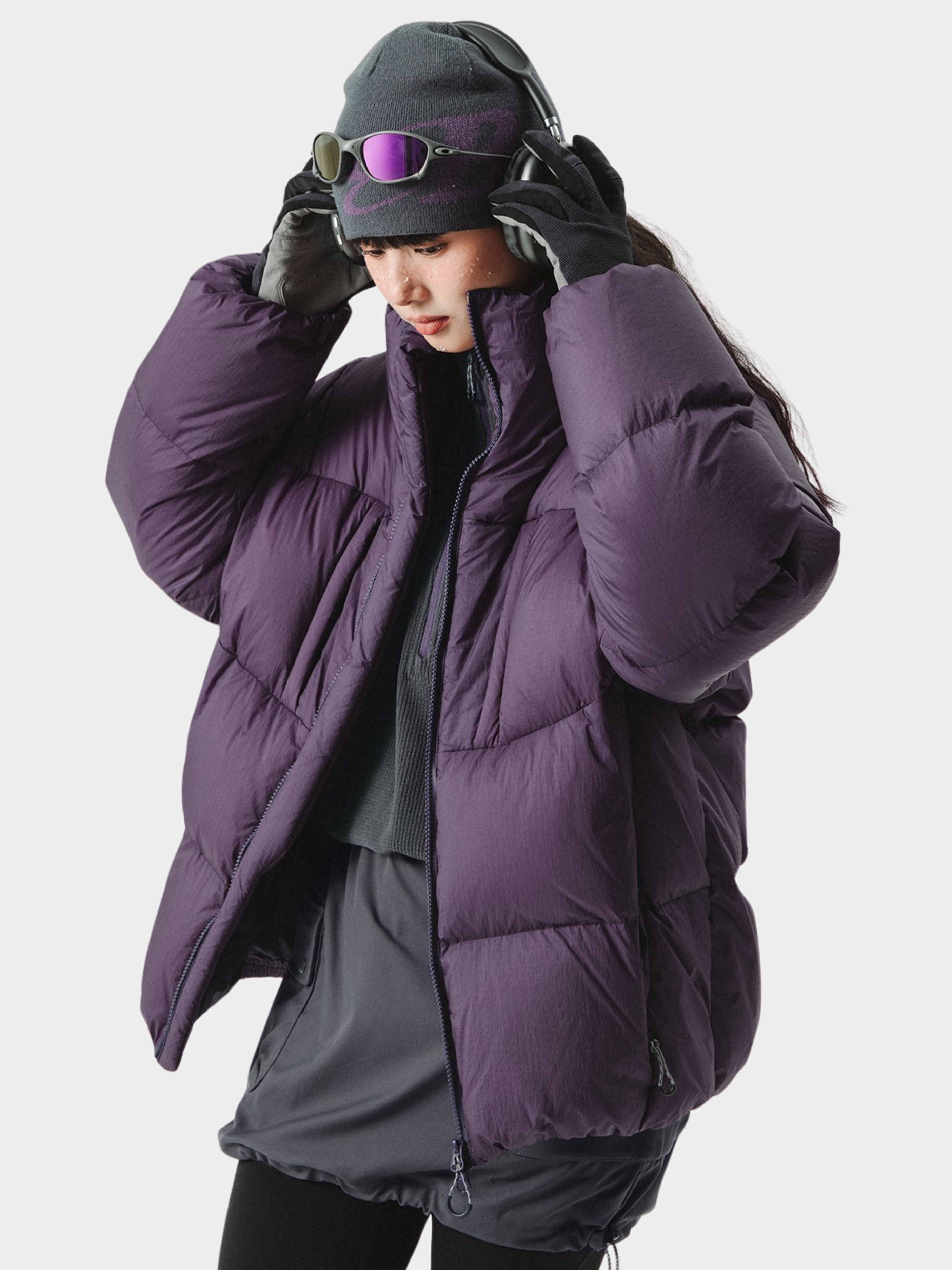 CougarStep - Unisex 95% White Goose Down Triple-Protection Stand Collar Jacket